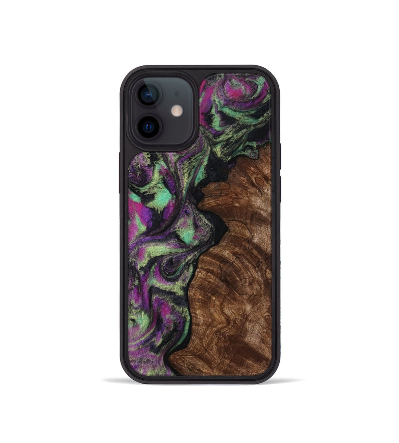iPhone 12 mini Wood Phone Case - Keaton (Purple, 814862)
