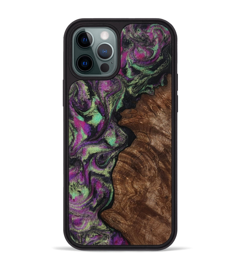iPhone 12 Pro Max Wood Phone Case - Keaton (Purple, 814862)