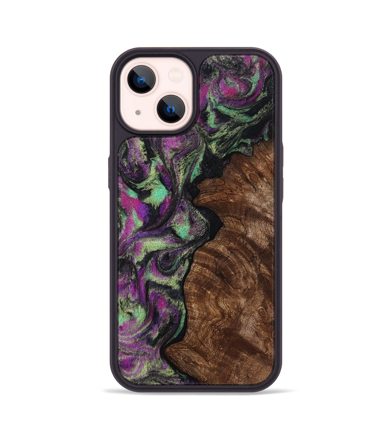iPhone 14 Wood Phone Case - Keaton (Purple, 814862)