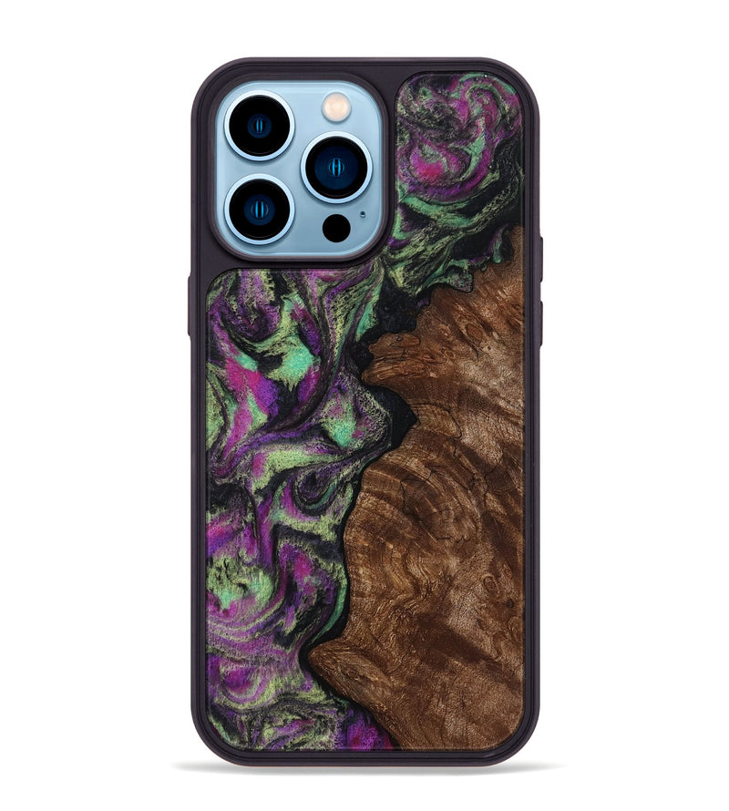 iPhone 14 Pro Max Wood Phone Case - Keaton (Purple, 814862)