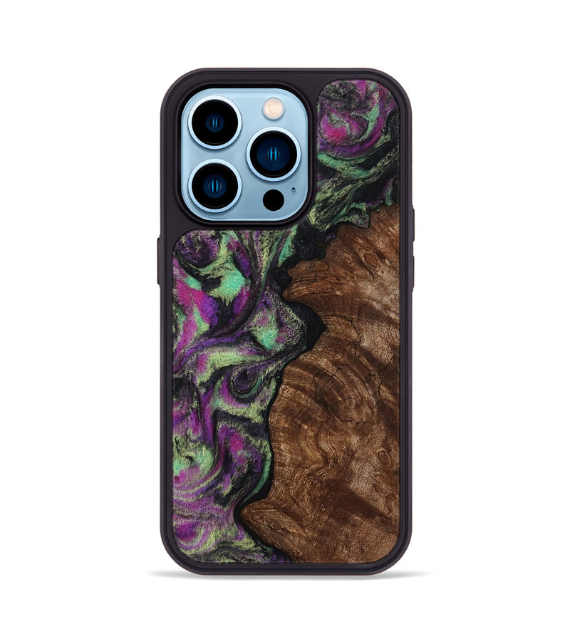 iPhone 14 Pro Wood Phone Case - Keaton (Purple, 814862)