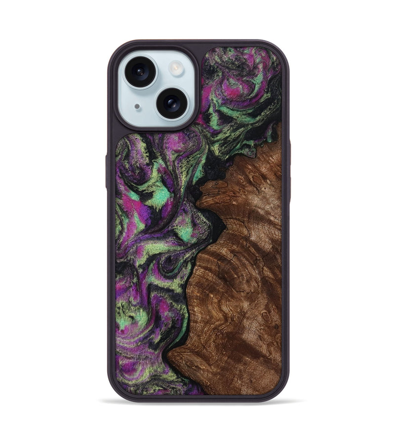 iPhone 15 Wood Phone Case - Keaton (Purple, 814862)