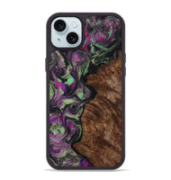 iPhone 15 Plus Wood Phone Case - Keaton (Purple, 814862)