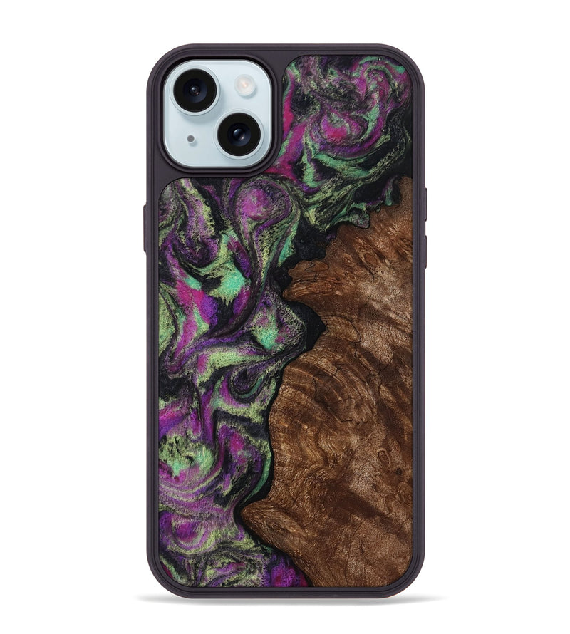 iPhone 15 Plus Wood Phone Case - Keaton (Purple, 814862)