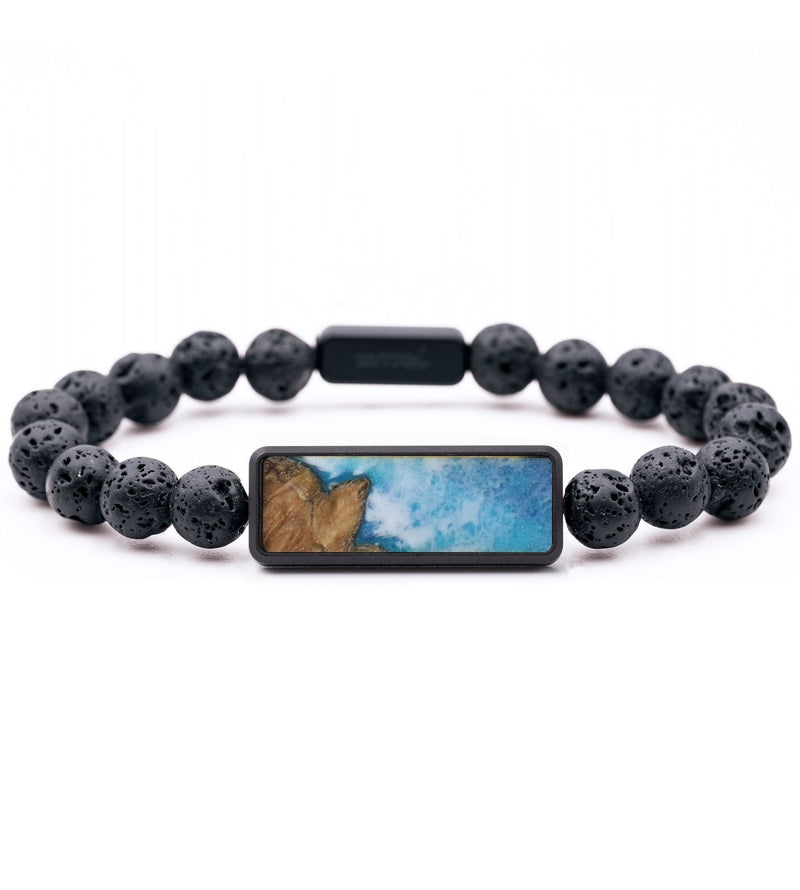Lava Bead Wood Bracelet - Reagan (Coastal, 815143)