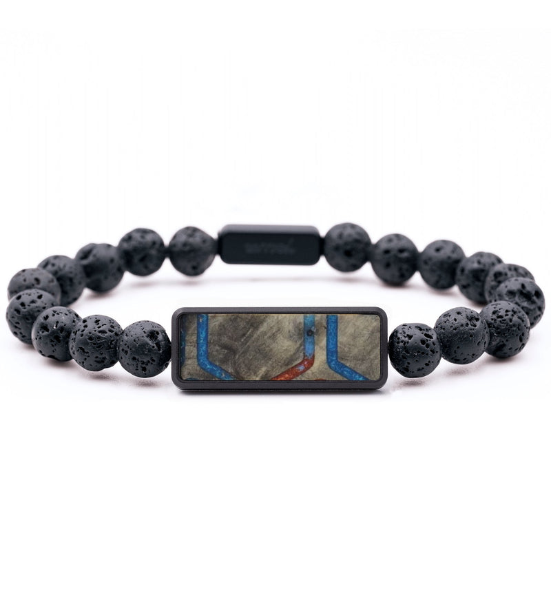 Lava Bead Wood Bracelet - Cyrus (Pattern, 815146)