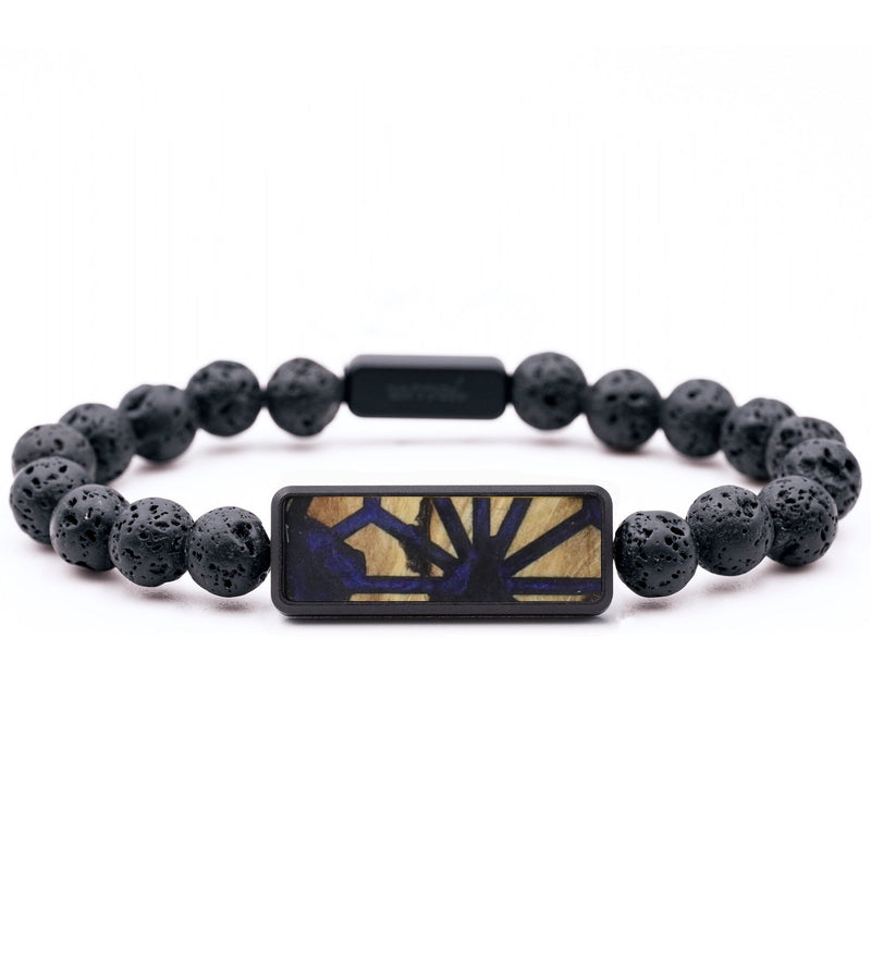 Lava Bead Wood Bracelet - Alvin (Pattern, 815147)