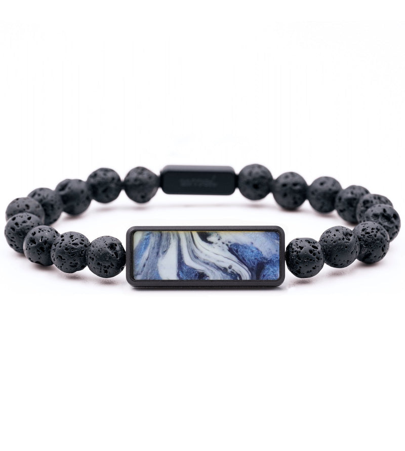 Lava Bead ResinArt Bracelet - Shayla (Blue, 815151)