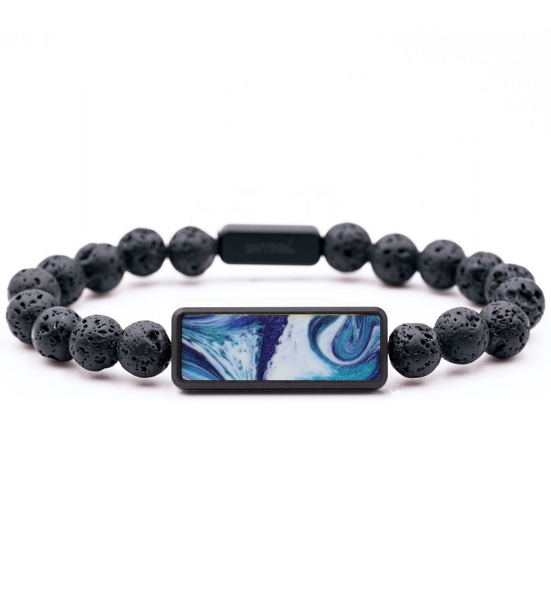 Lava Bead ResinArt Bracelet - Marley (Blue, 815153)