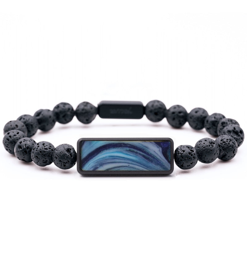 Lava Bead ResinArt Bracelet - Jordyn (Blue, 815155)