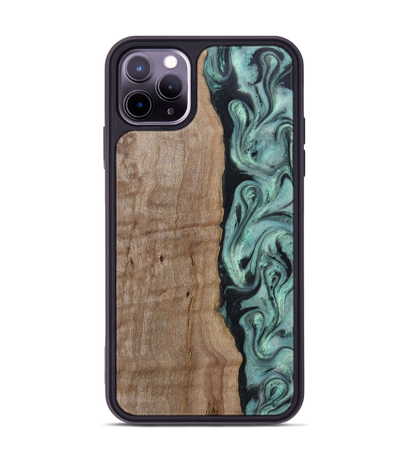 iPhone 11 Pro Max Wood Phone Case - Julio (Green, 815206)