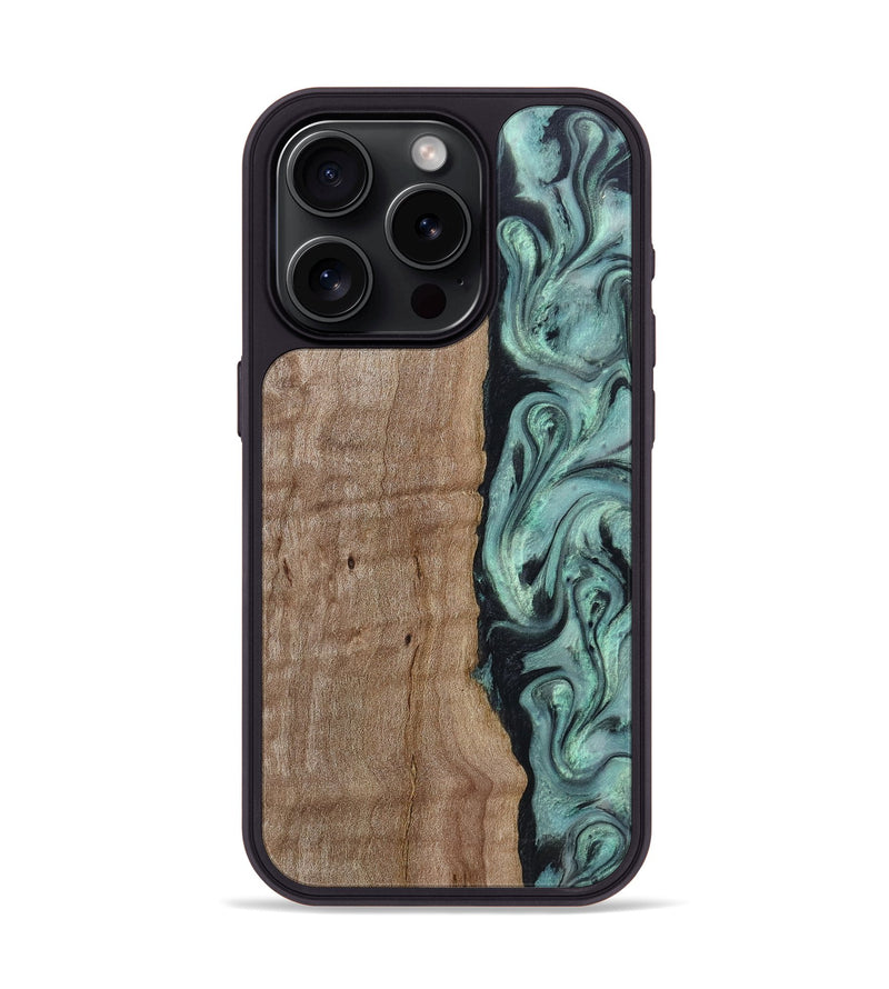 iPhone 15 Pro Wood Phone Case - Julio (Green, 815206)