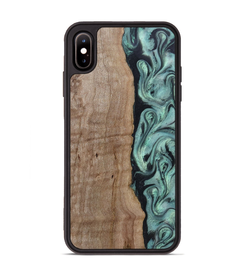 iPhone Xs Max Wood Phone Case - Julio (Green, 815206)
