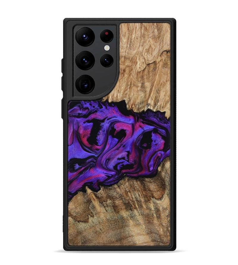 Galaxy S22 Ultra Wood Phone Case - Scarlet (Purple, 815215)