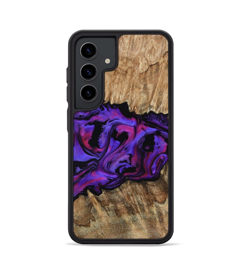 Galaxy S24 Wood Phone Case - Scarlet (Purple, 815215)