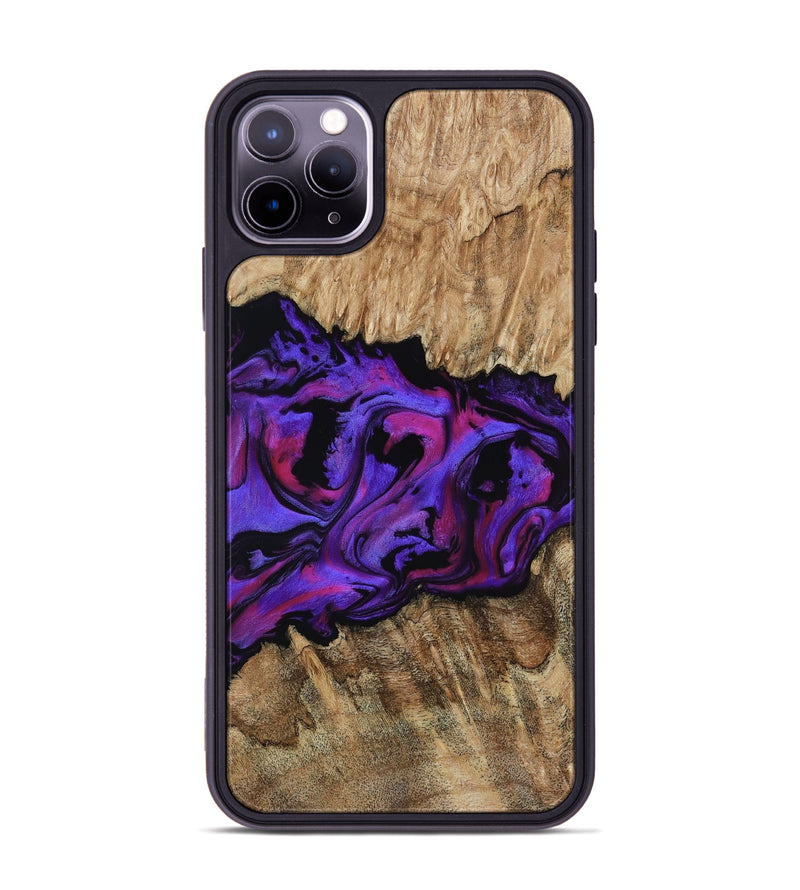 iPhone 11 Pro Max Wood Phone Case - Scarlet (Purple, 815215)