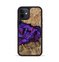 iPhone 12 Wood Phone Case - Scarlet (Purple, 815215)