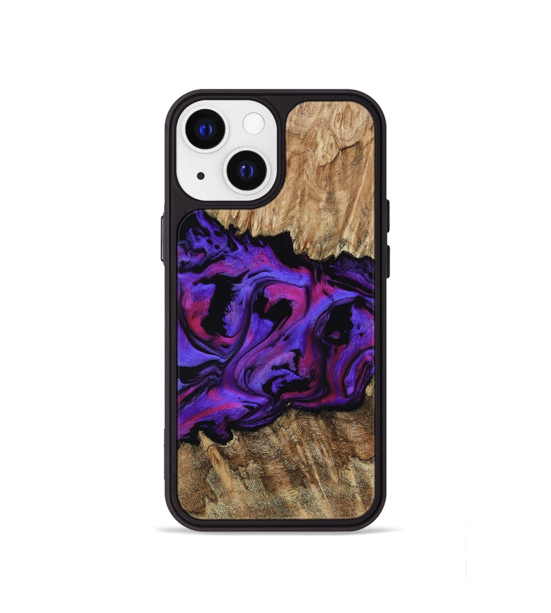 iPhone 13 mini Wood Phone Case - Scarlet (Purple, 815215)