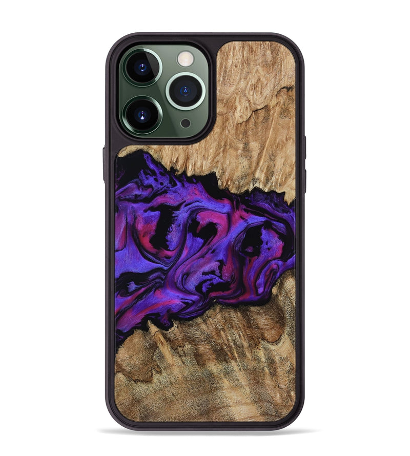 iPhone 13 Pro Max Wood Phone Case - Scarlet (Purple, 815215)