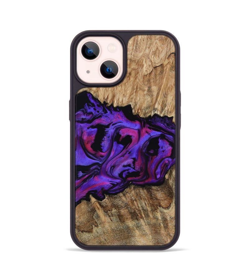 iPhone 14 Wood Phone Case - Scarlet (Purple, 815215)