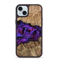 iPhone 15 Plus Wood Phone Case - Scarlet (Purple, 815215)