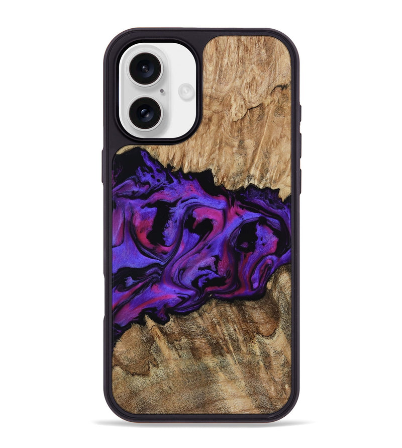 iPhone 16 Plus Wood Phone Case - Scarlet (Purple, 815215)