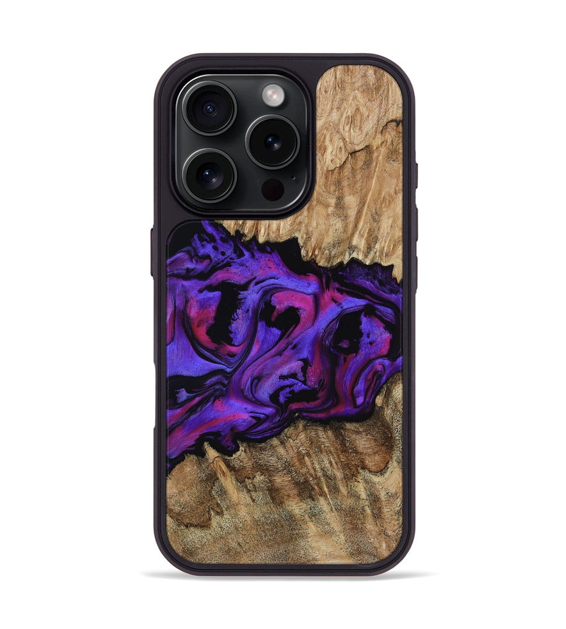iPhone 16 Pro Wood Phone Case - Scarlet (Purple, 815215)