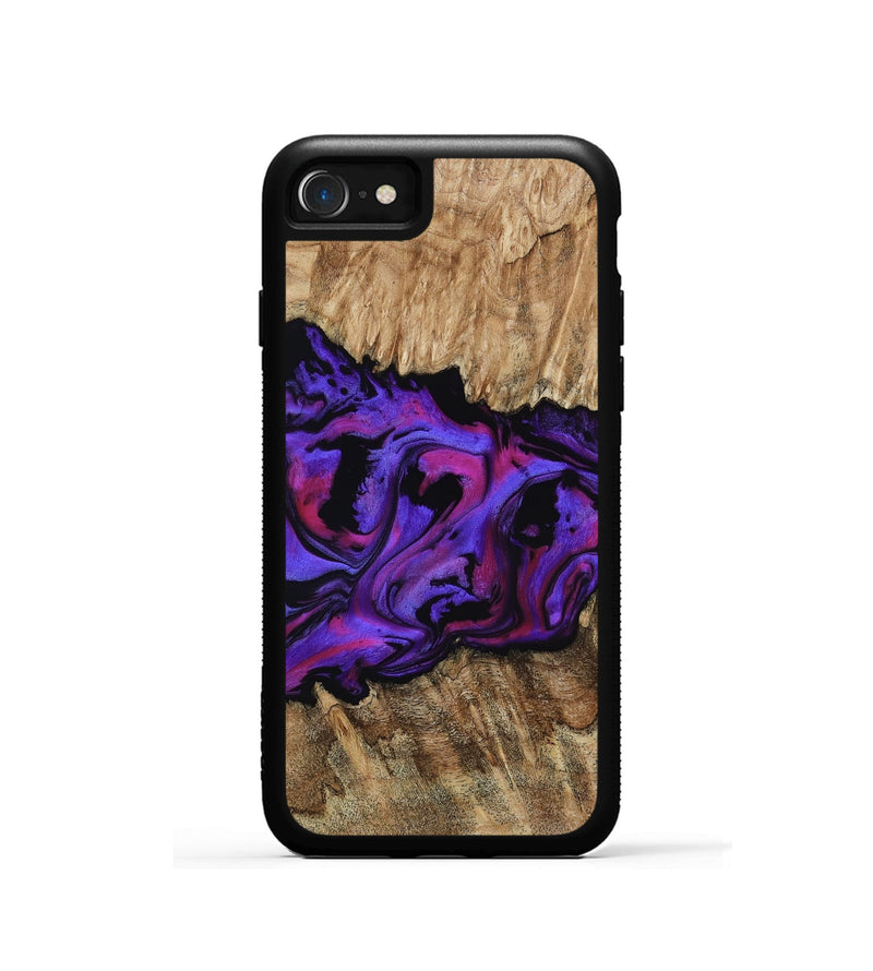 iPhone SE Wood Phone Case - Scarlet (Purple, 815215)