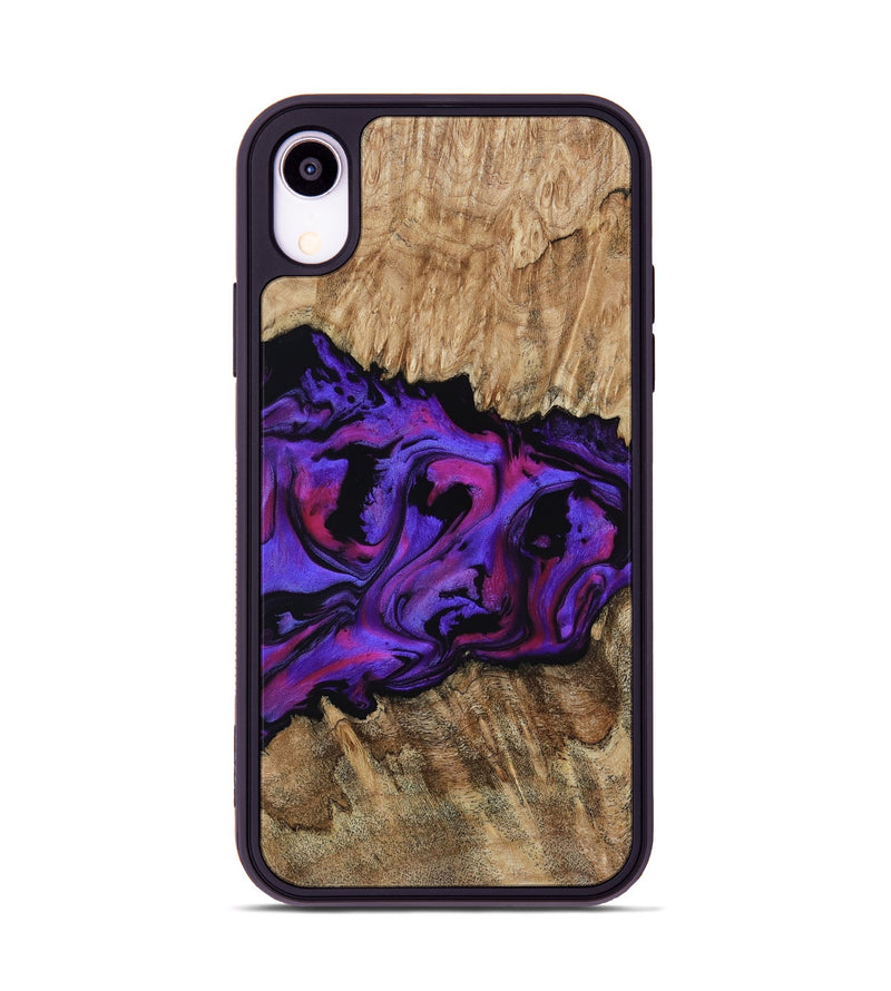 iPhone Xr Wood Phone Case - Scarlet (Purple, 815215)