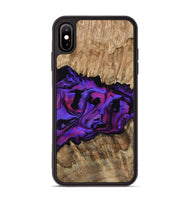 iPhone Xs Max Wood Phone Case - Scarlet (Purple, 815215)