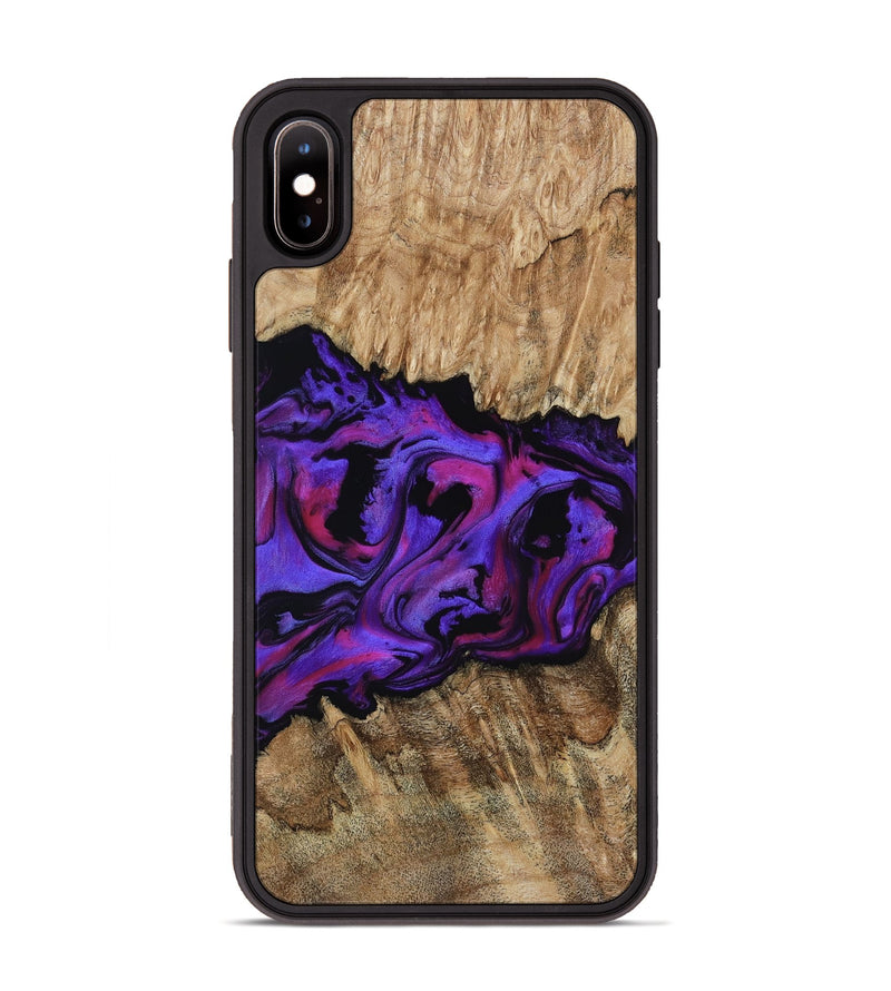 iPhone Xs Max Wood Phone Case - Scarlet (Purple, 815215)