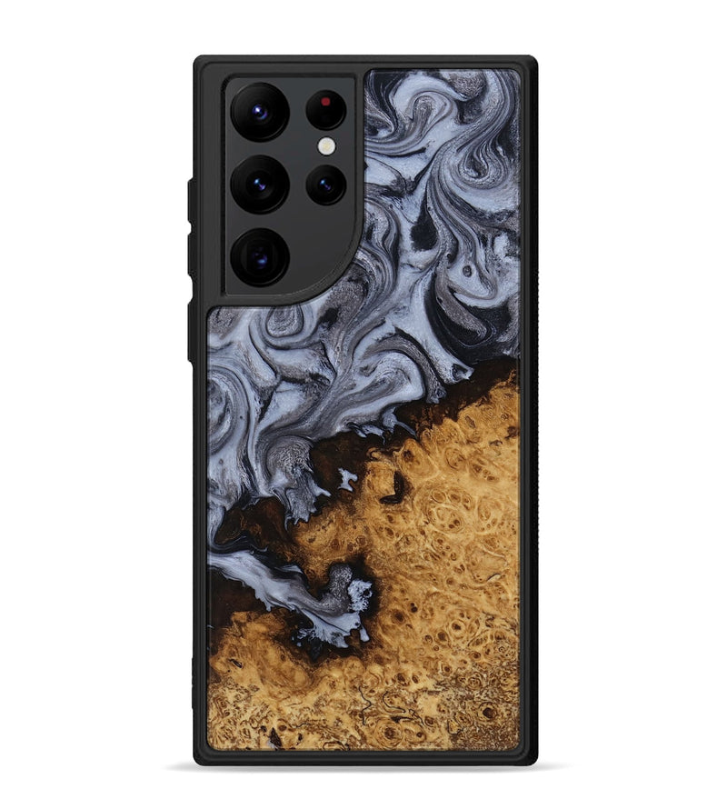 Galaxy S22 Ultra Wood Phone Case - Kathlyn (Black & White, 815216)
