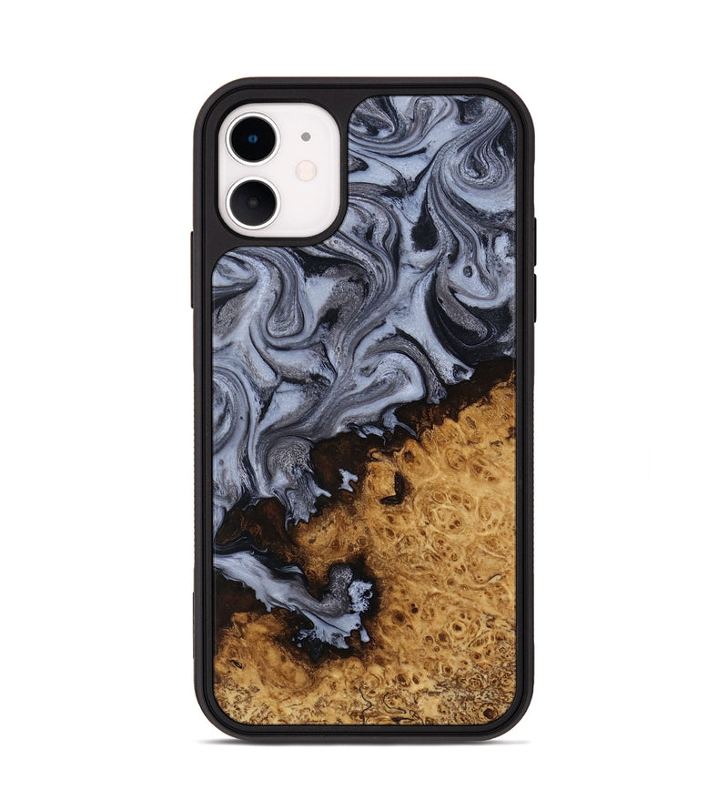 iPhone 11 Wood Phone Case - Kathlyn (Black & White, 815216)
