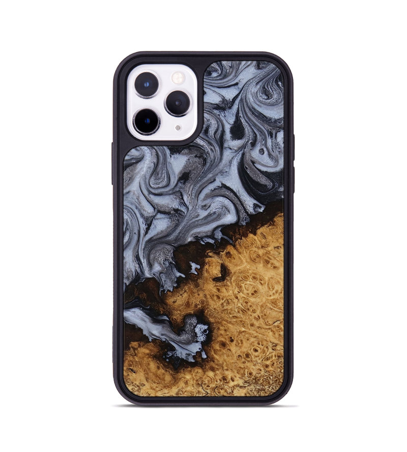 iPhone 11 Pro Wood Phone Case - Kathlyn (Black & White, 815216)