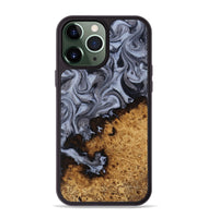iPhone 13 Pro Max Wood Phone Case - Kathlyn (Black & White, 815216)
