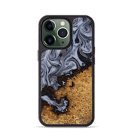 iPhone 13 Pro Wood Phone Case - Kathlyn (Black & White, 815216)