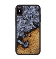 iPhone Xs Max Wood Phone Case - Kathlyn (Black & White, 815216)
