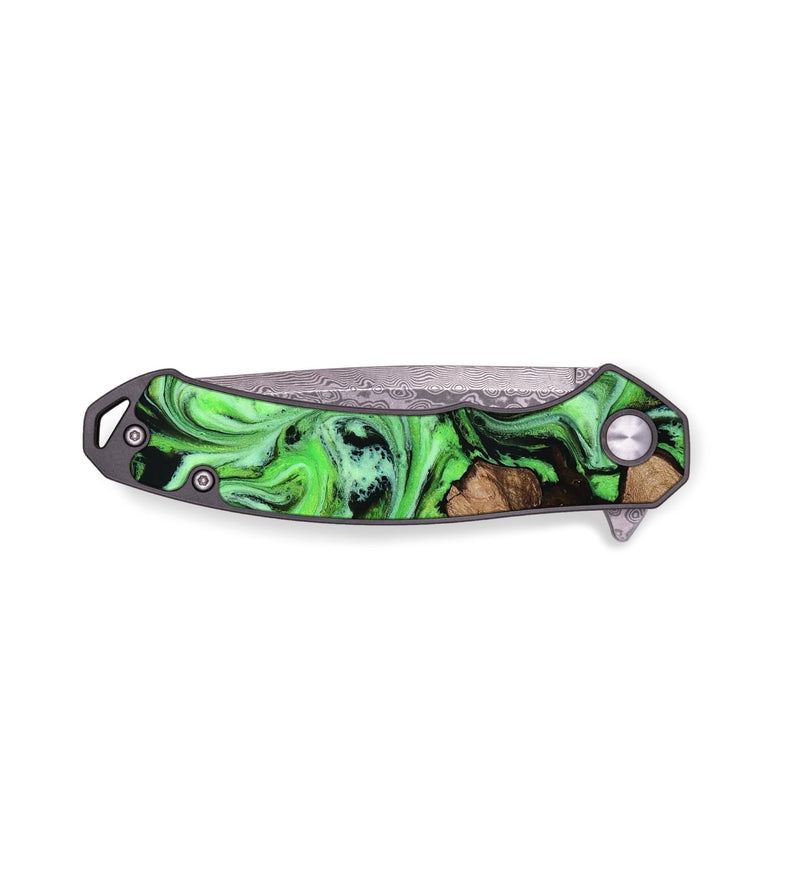 EDC Wood Pocket Knife - Elisha (Green, 815221)