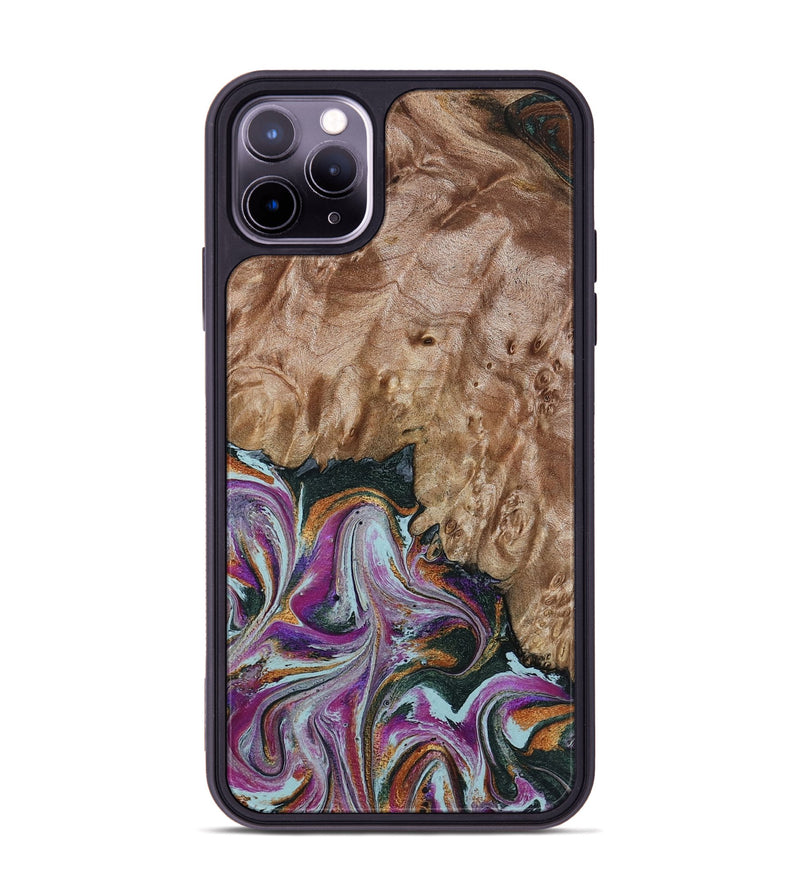 iPhone 11 Pro Max Wood Phone Case - Britney (Green, 815222)