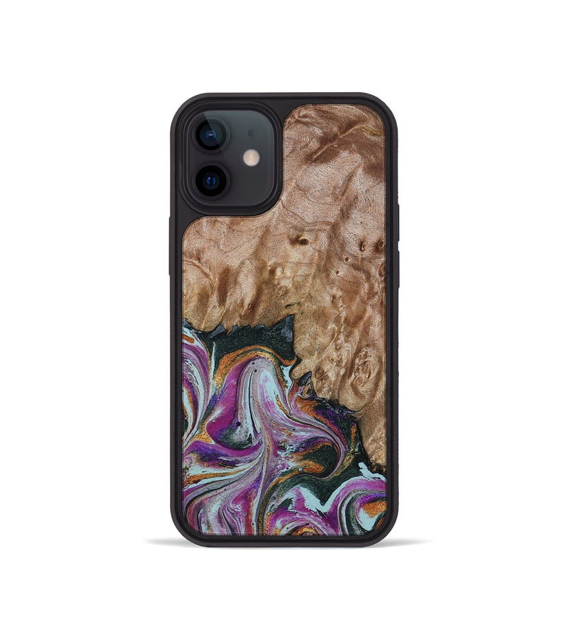 iPhone 12 mini Wood Phone Case - Britney (Green, 815222)