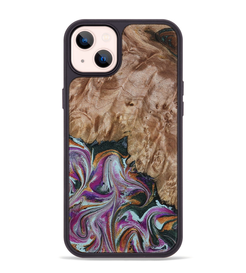 iPhone 14 Plus Wood Phone Case - Britney (Green, 815222)
