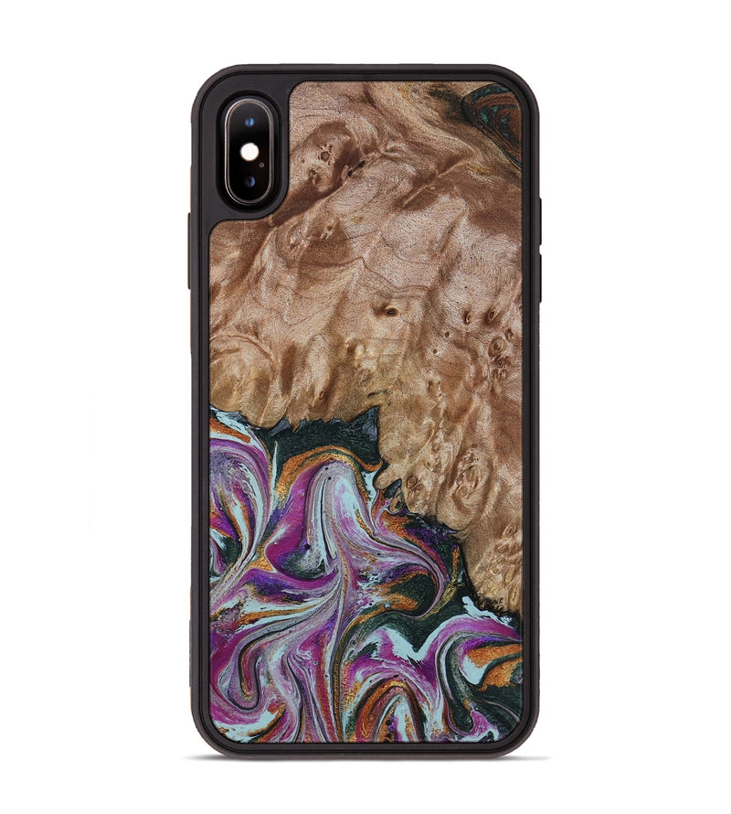 iPhone Xs Max Wood Phone Case - Britney (Green, 815222)
