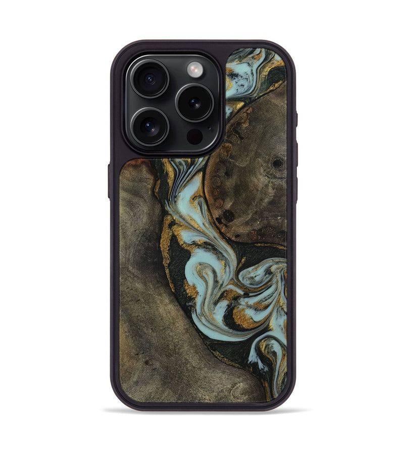 iPhone 15 Pro Wood Phone Case - Tanner (Green, 815223)
