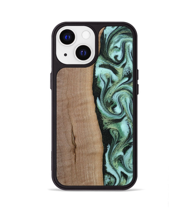 iPhone 13 Wood Phone Case - London (Green, 815224)