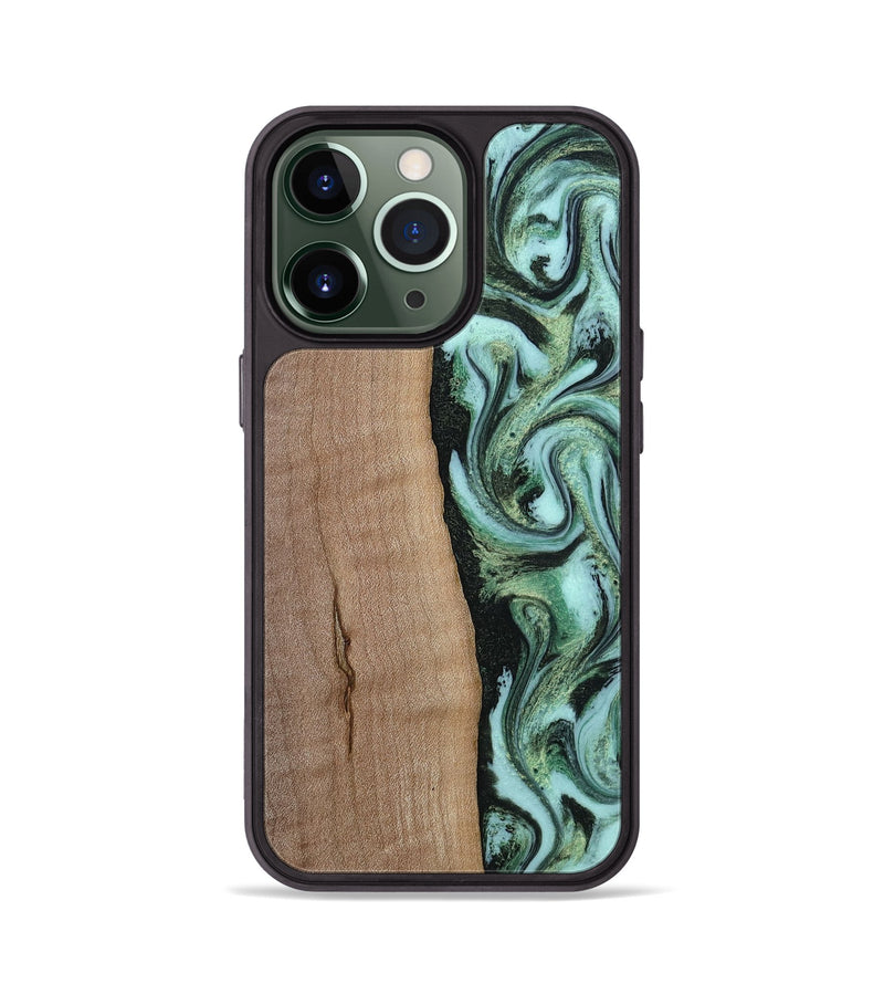 iPhone 13 Pro Wood Phone Case - London (Green, 815224)