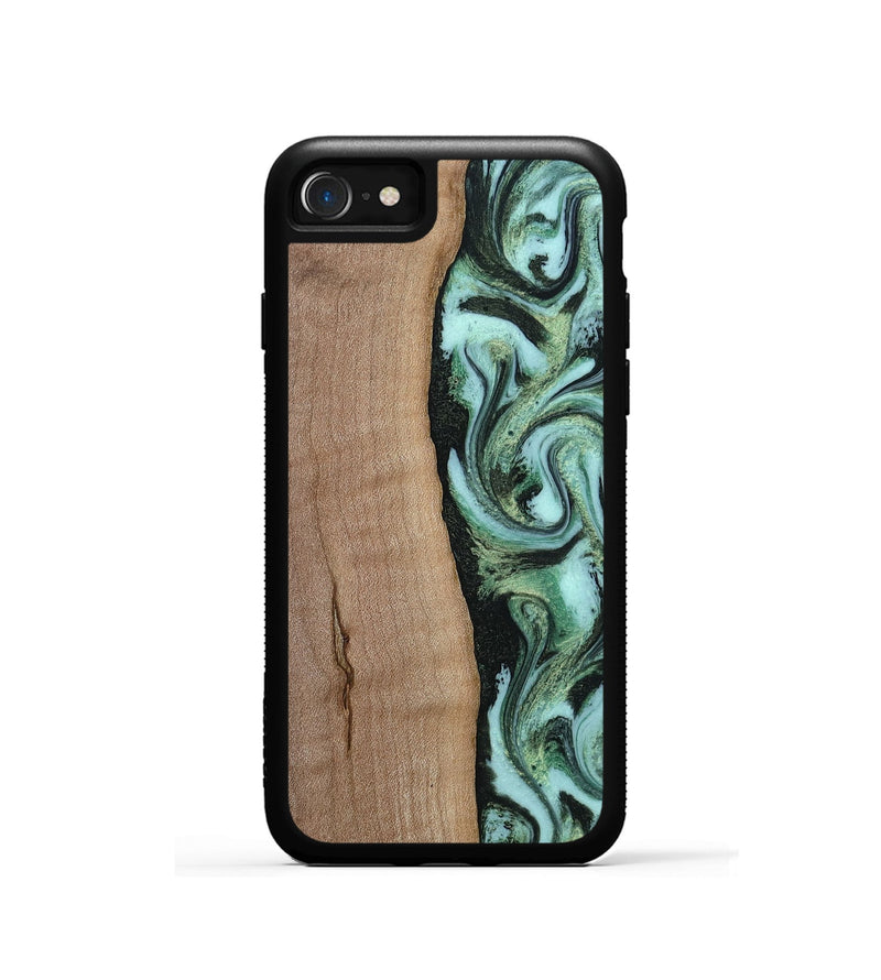 iPhone SE Wood Phone Case - London (Green, 815224)