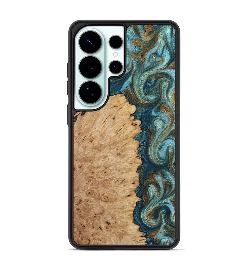 Galaxy S26 Ultra Wood Phone Case - Chris (Teal & Gold, 815228)