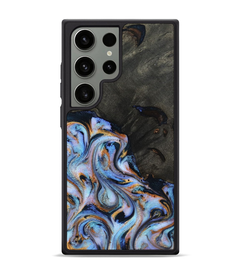 Galaxy S24 Ultra Wood Phone Case - Carolyn (Teal & Gold, 815231)