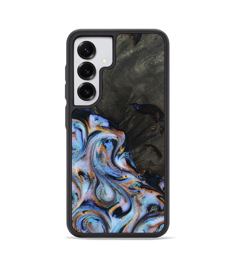 Galaxy S25 Wood Phone Case - Carolyn (Teal & Gold, 815231)