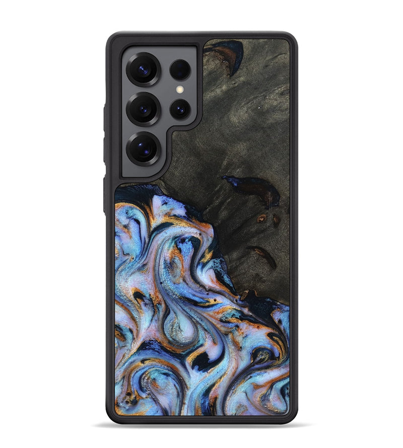 Galaxy S25 Ultra Wood Phone Case - Carolyn (Teal & Gold, 815231)